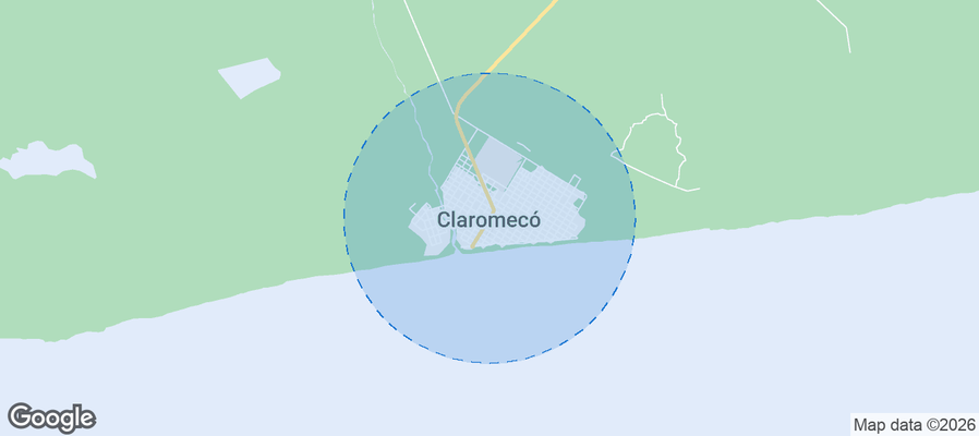Claromecó Airbnb map